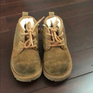 Ugg child size 8 brown booties - boys